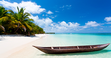 relax on beach in sainte marie island